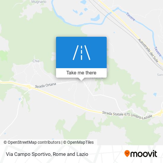 Via Campo Sportivo map