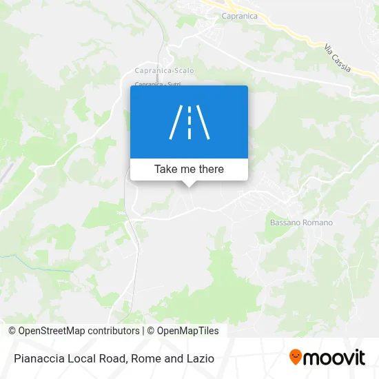 Pianaccia Local Road map