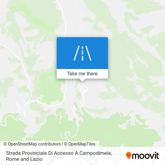 Provincial Access Road to Campodimele map
