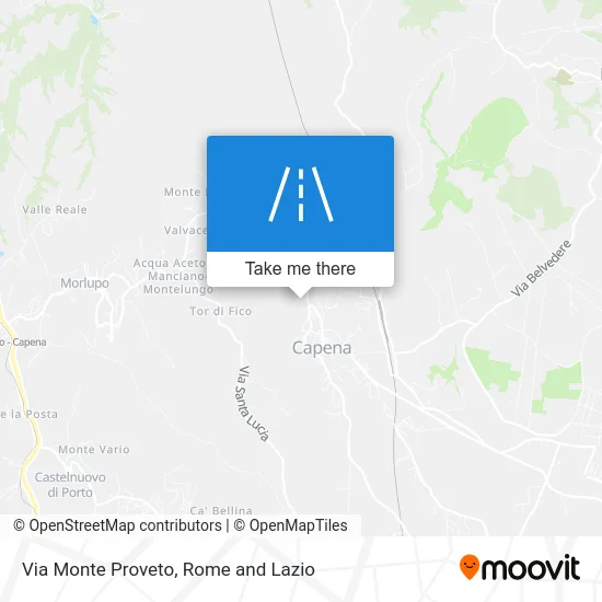 Monte Proveto Street map