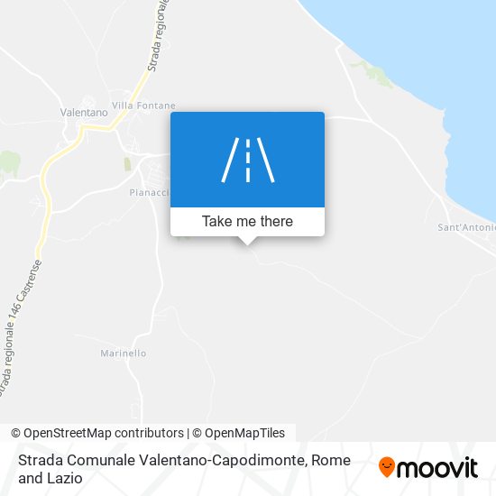 Strada Comunale Valentano-Capodimonte map