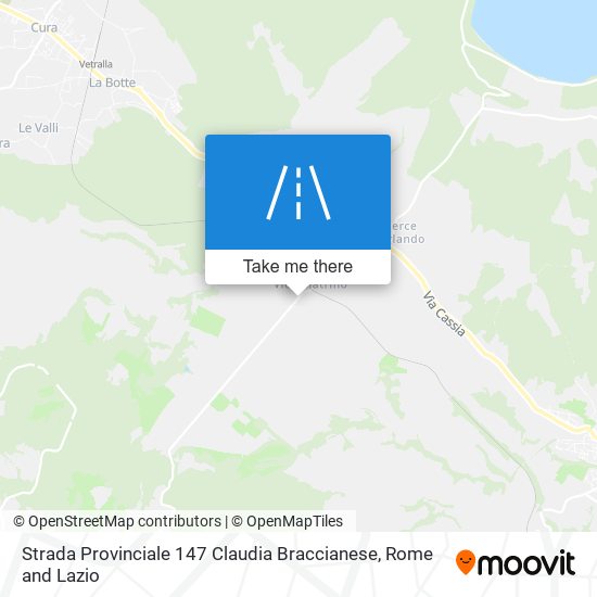 Strada Provinciale 147 Claudia Braccianese map