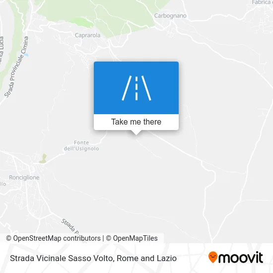 Sasso Volto Local Road map