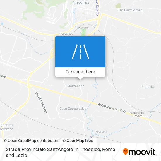 Sant'Angelo In Theodice Provincial Road map