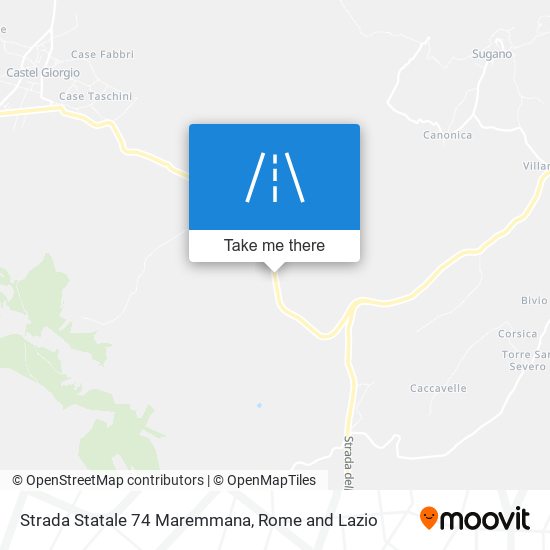 Strada Statale 74 Maremmana map