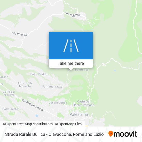 Strada Rurale Bullica - Ciavaccone map