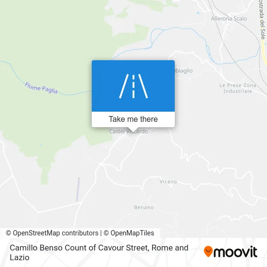 Camillo Benso Count of Cavour Street map