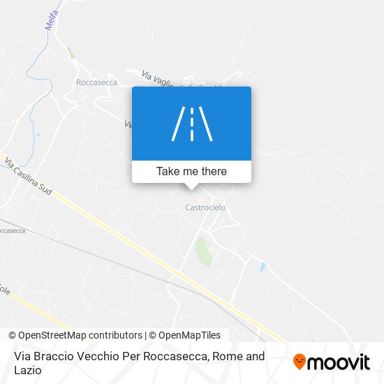 Via Braccio Vecchio Per Roccasecca map