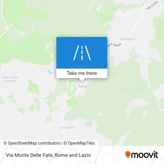 Via Monte Delle Fate map