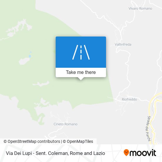 Via Dei Lupi - Sent. Coleman map