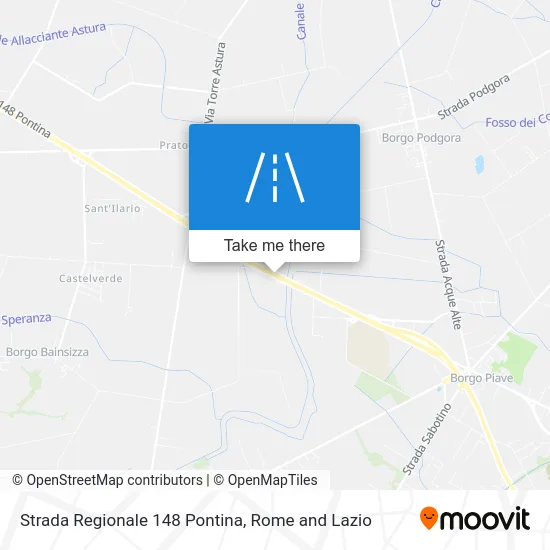 Regional Road 148 Pontina map