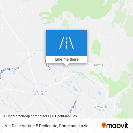 Via Delle Vetrine E Pedicante map