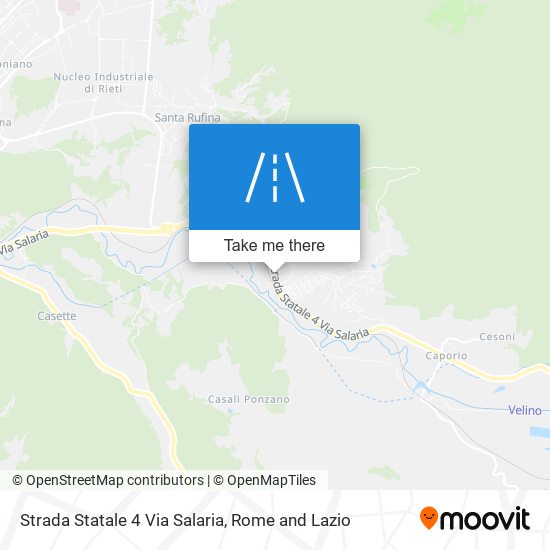 Strada Statale 4 Via Salaria map