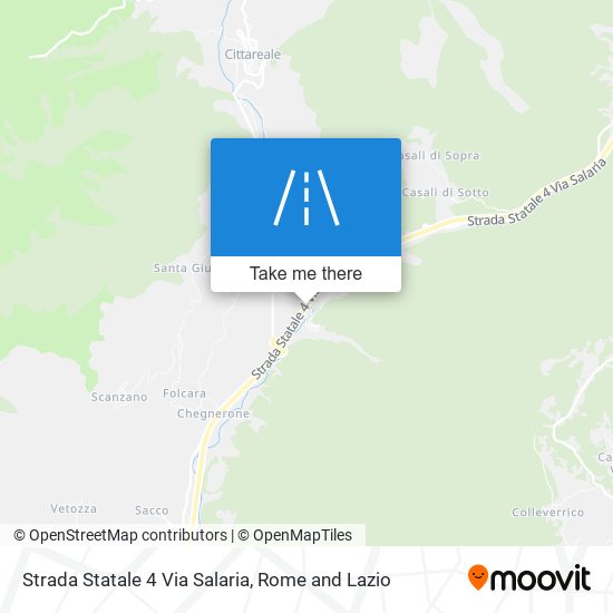 Strada Statale 4 Via Salaria map