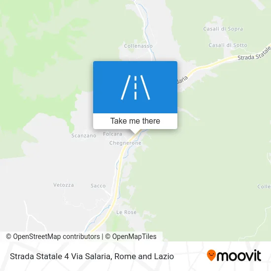 Strada Statale 4 Via Salaria map