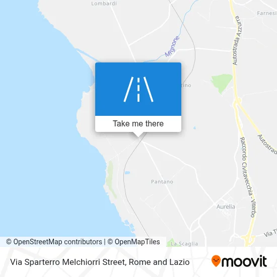 Via Sparterro Melchiorri Street map