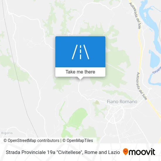Provincial Road 19a "Civitellese" map