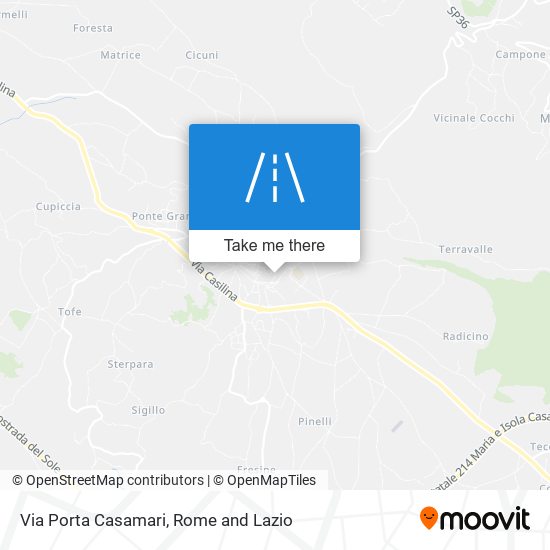 Via Porta Casamari map
