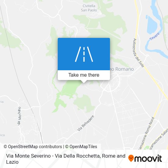 Via Monte Severino - Via Della Rocchetta map