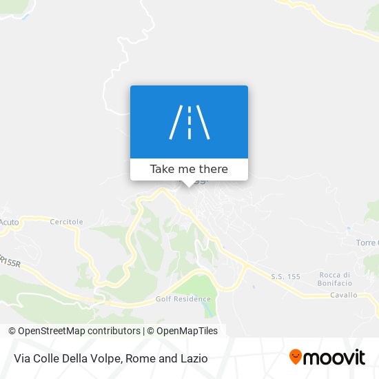 Via Colle Della Volpe map
