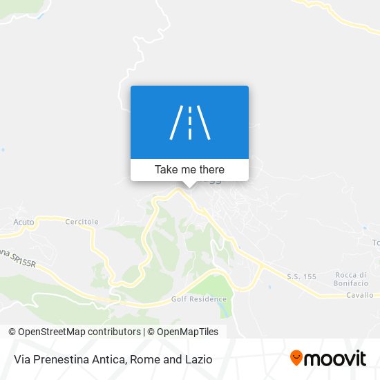 Via Prenestina Antica map