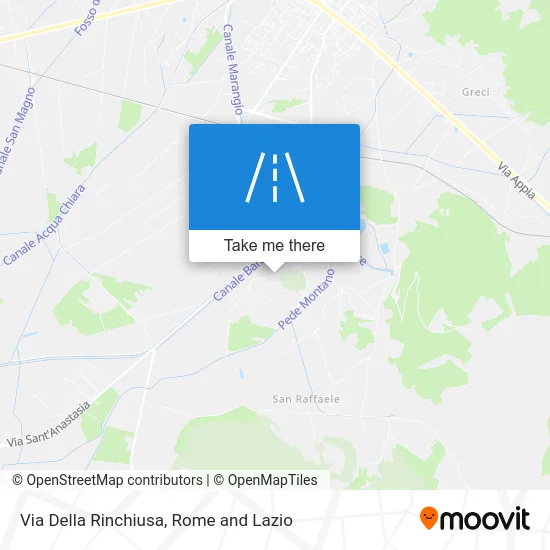 Rinchiusa Street map