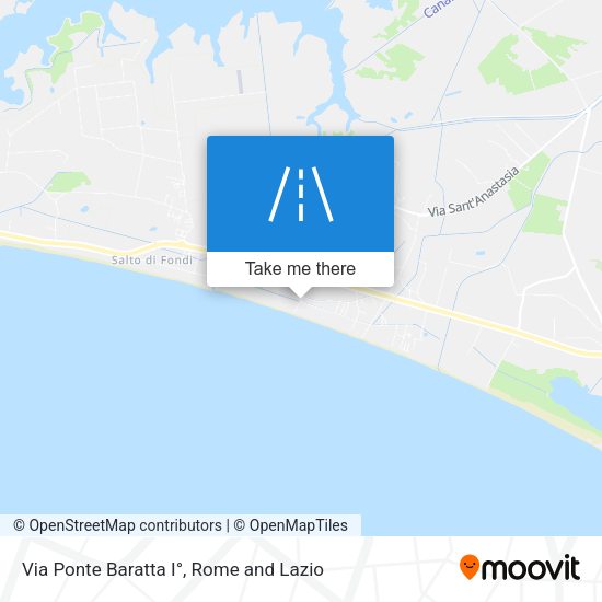 Via Ponte Baratta I° map