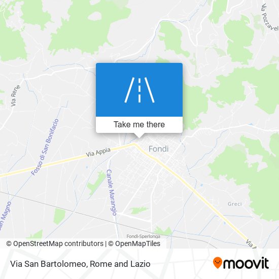 Via San Bartolomeo map