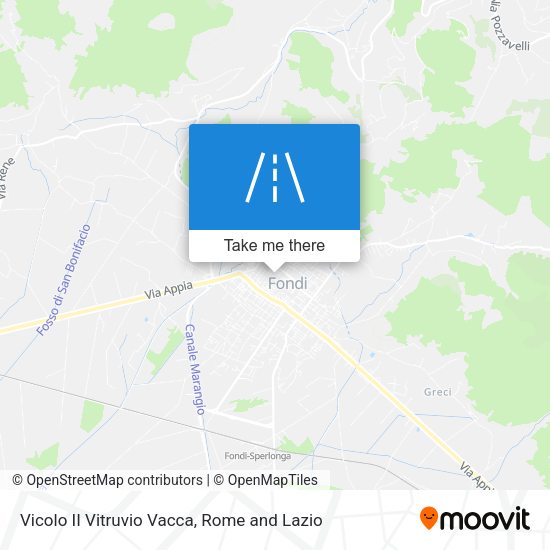 Vicolo II Vitruvio Vacca map