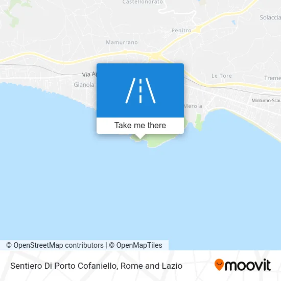 Porto Cofaniello Path map