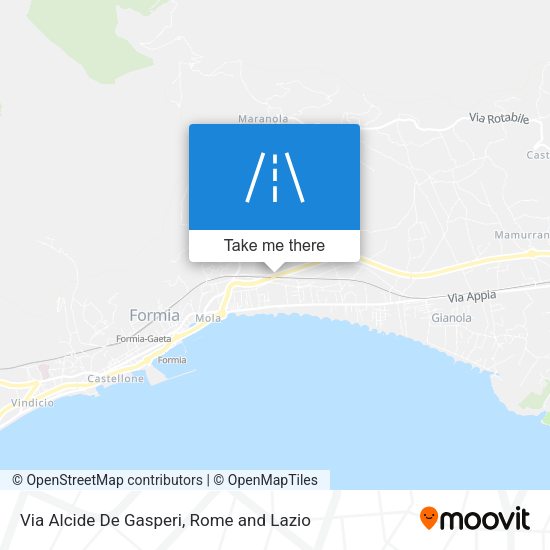 Via Alcide De Gasperi map