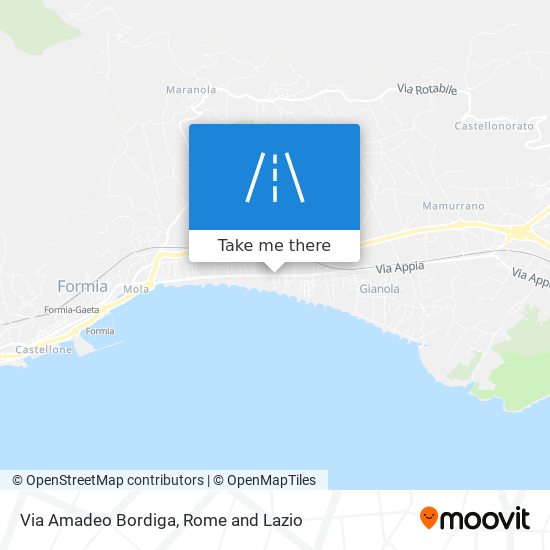 Via Amadeo Bordiga map