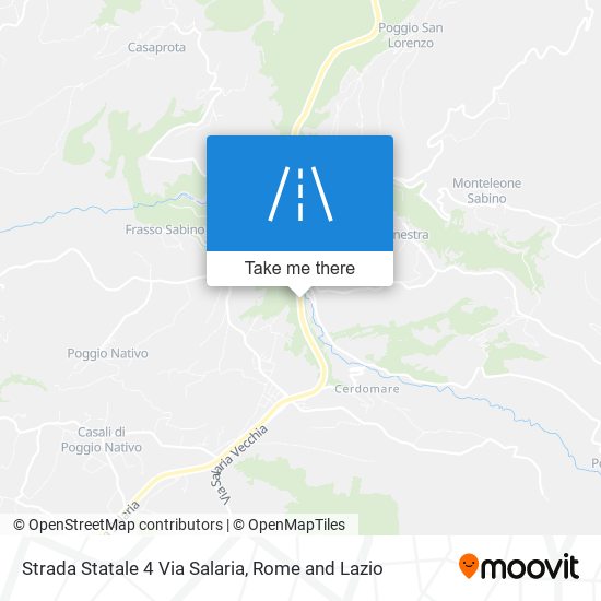 Strada Statale 4 Via Salaria map