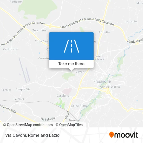 Via Cavoni map