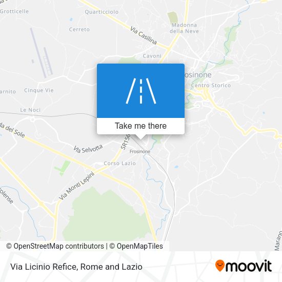 Via Licinio Refice map