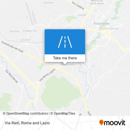 Via Rieti map