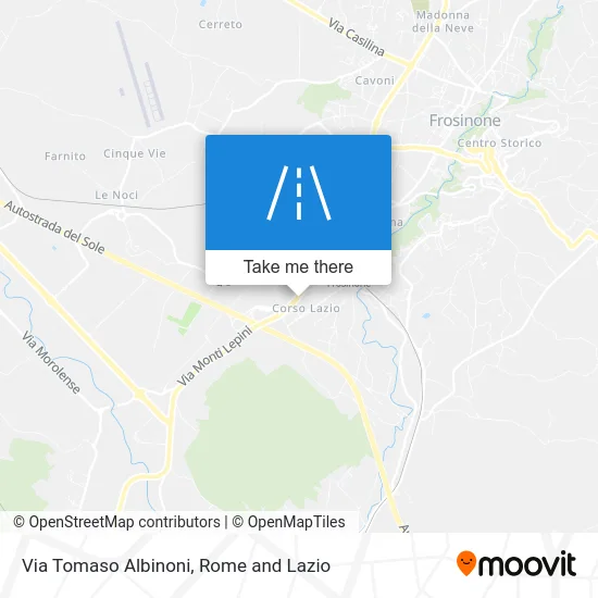 Via Tomaso Albinoni map