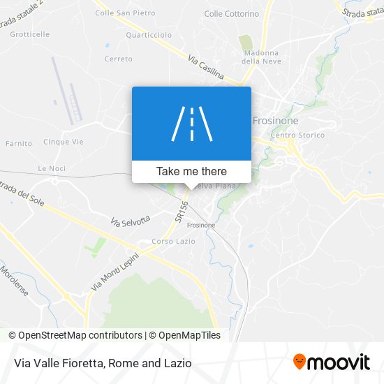 Via Valle Fioretta map