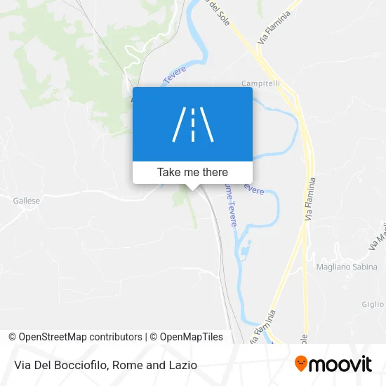 Via Del Bocciofilo map