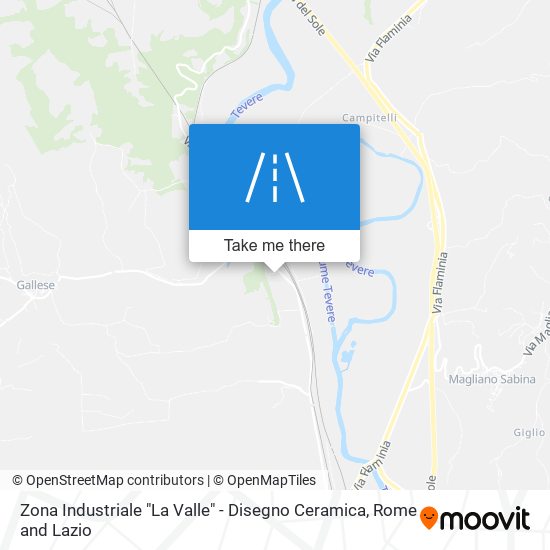 Zona Industriale "La Valle" - Disegno Ceramica map