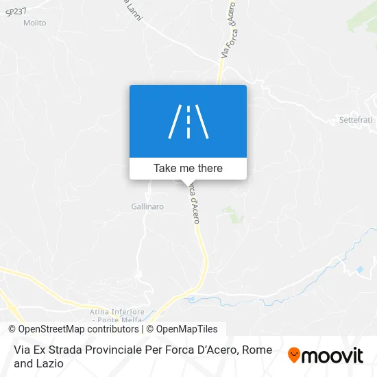 Ex Strada Provinciale Per Forca D'Acero Street map