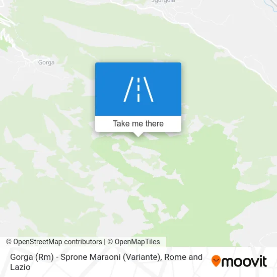 Gorga (Rm) - Sprone Maraoni (Variant) map