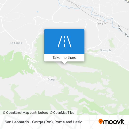 San Leonardo - Gorga (Rm) map