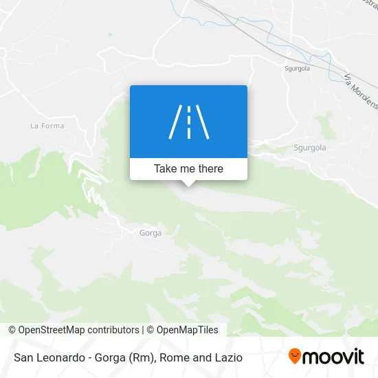 San Leonardo - Gorga (Rm) map