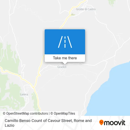Camillo Benso Count of Cavour Street map