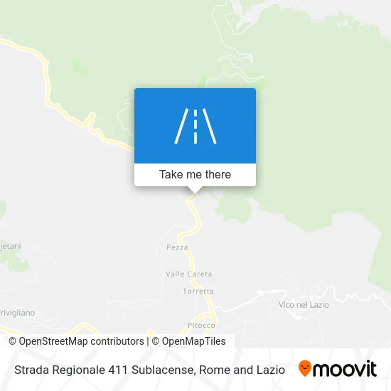 Regional Road 411 Sublacense map