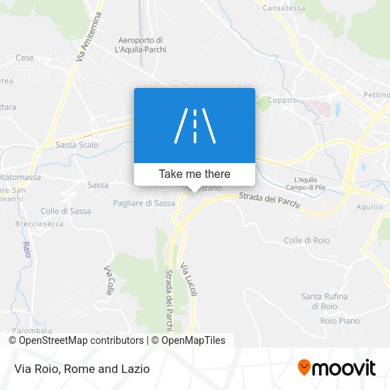 Via Roio map