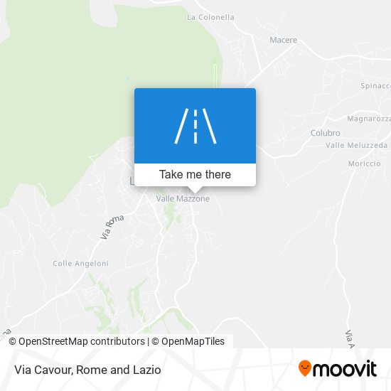 Via Cavour map