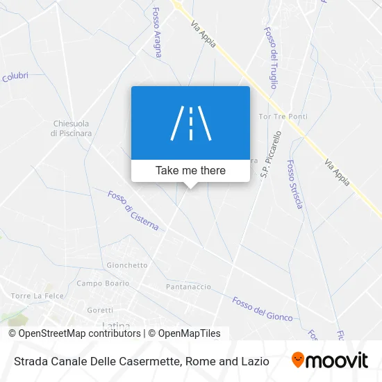 Canale Delle Casermette Road map