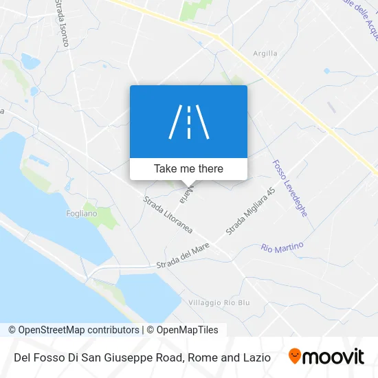 Del Fosso Di San Giuseppe Road map